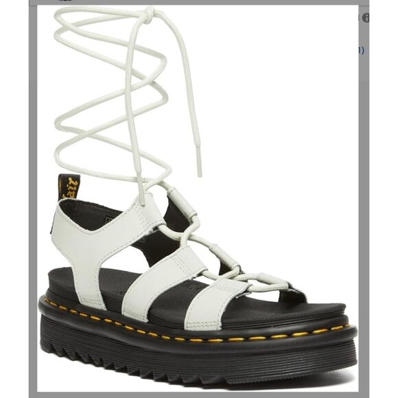 Dr. Martens Nartilla White Leather Gladiator Sandals Womens 10 Chunky platform - Picture 13 of 16